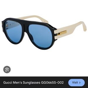 Gucci Aviator Blue Tint Sunglasses *Rare*